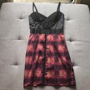 Black and burgundy Bebe dress